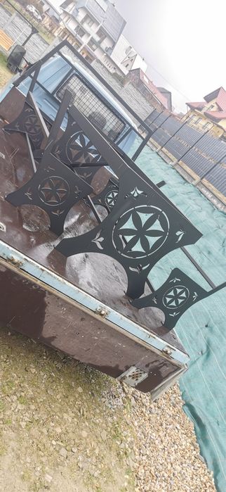 Meble tarasowe ogrodowe metalowe stalaż