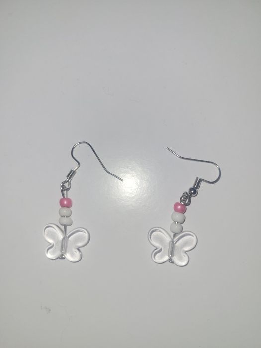 Kolczyki motyle z koralików handmade