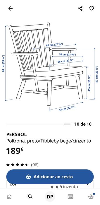 Poltrona Persbol Ikea