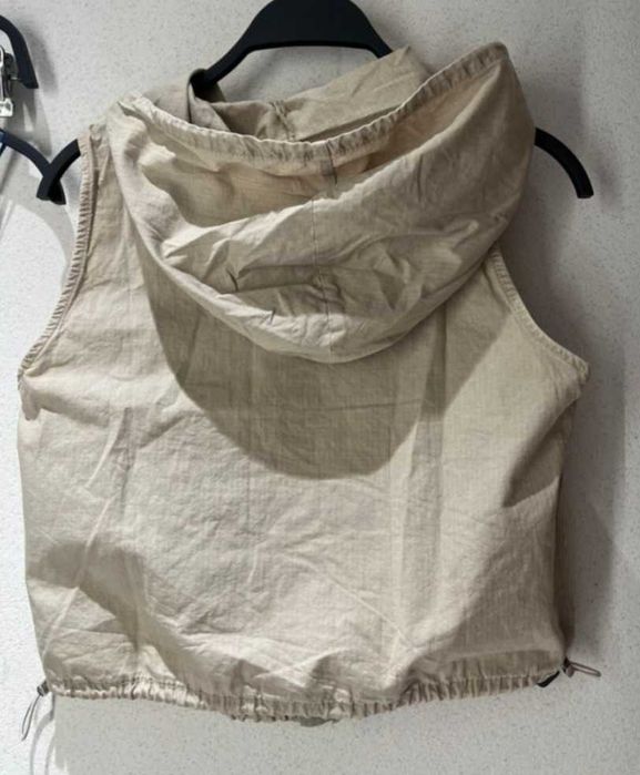 ZARA M 38 bawełna bezrękawnik damski z kapturem
