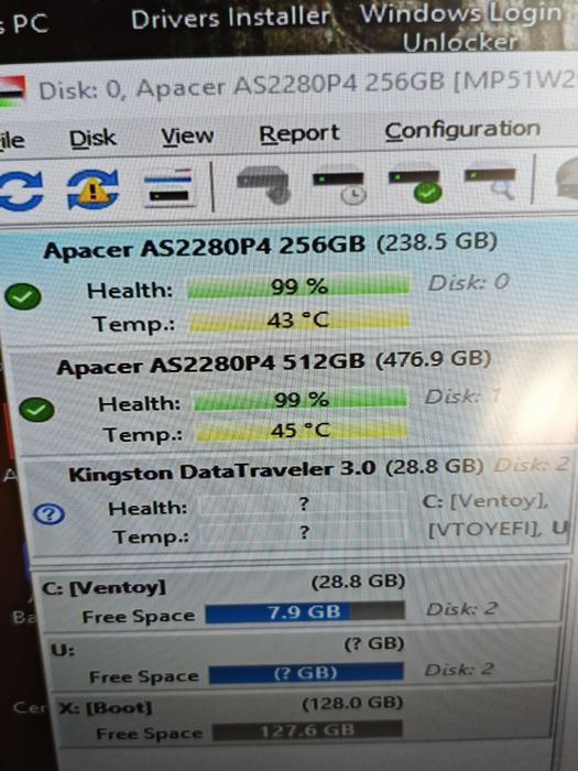 Nvme m2 ssd 512 256 apacer intel 2280