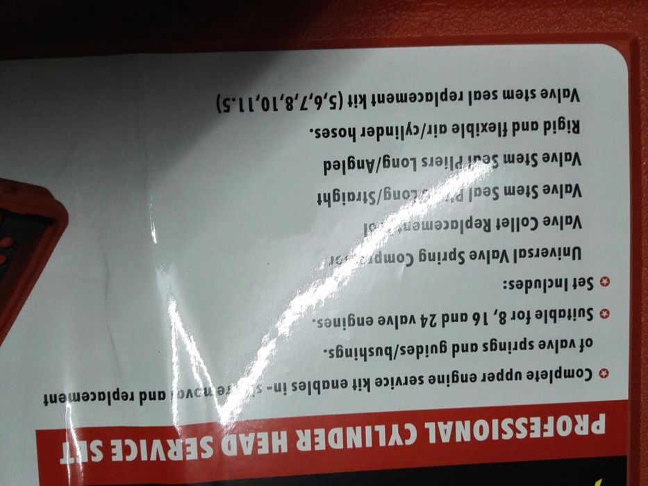 Ferramenta trocar vedante válvulas automóvel