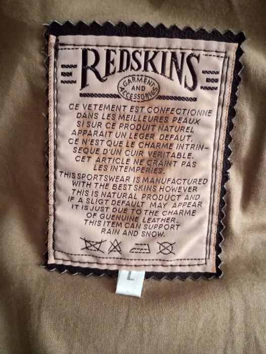 Шкіряна байкерська жилетка з кишенями Redskins