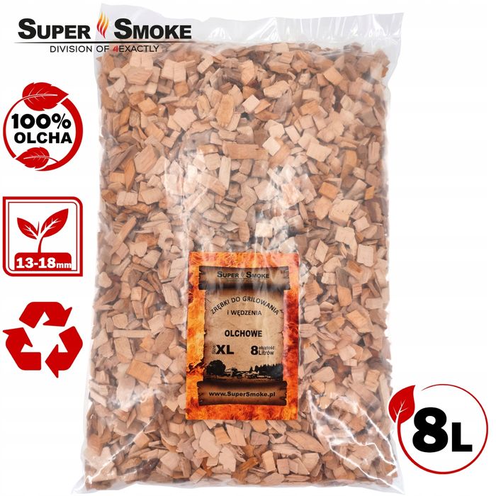 Zrębki Wędzarnicze Super Smoke OLCHA KL-13 (12-18mm) Extra Large 8L