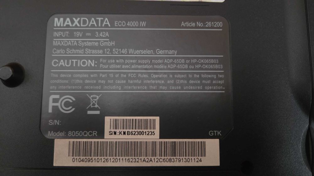 Laptop Maxdata ECO 4000 IW