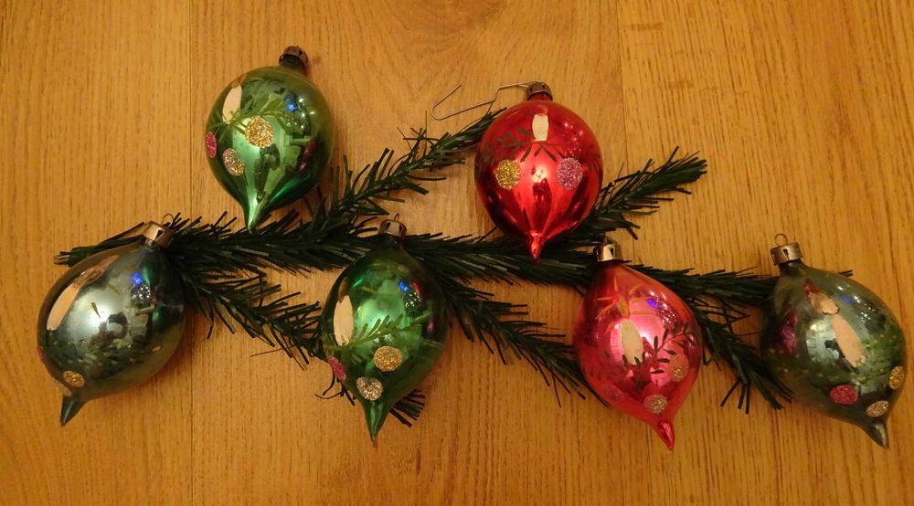 Bombki cytrynki PRL, szklane bombki cytrynki, bombki Prl