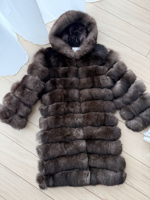 Шуба из песца, песцовая шуба, под соболь, соболь