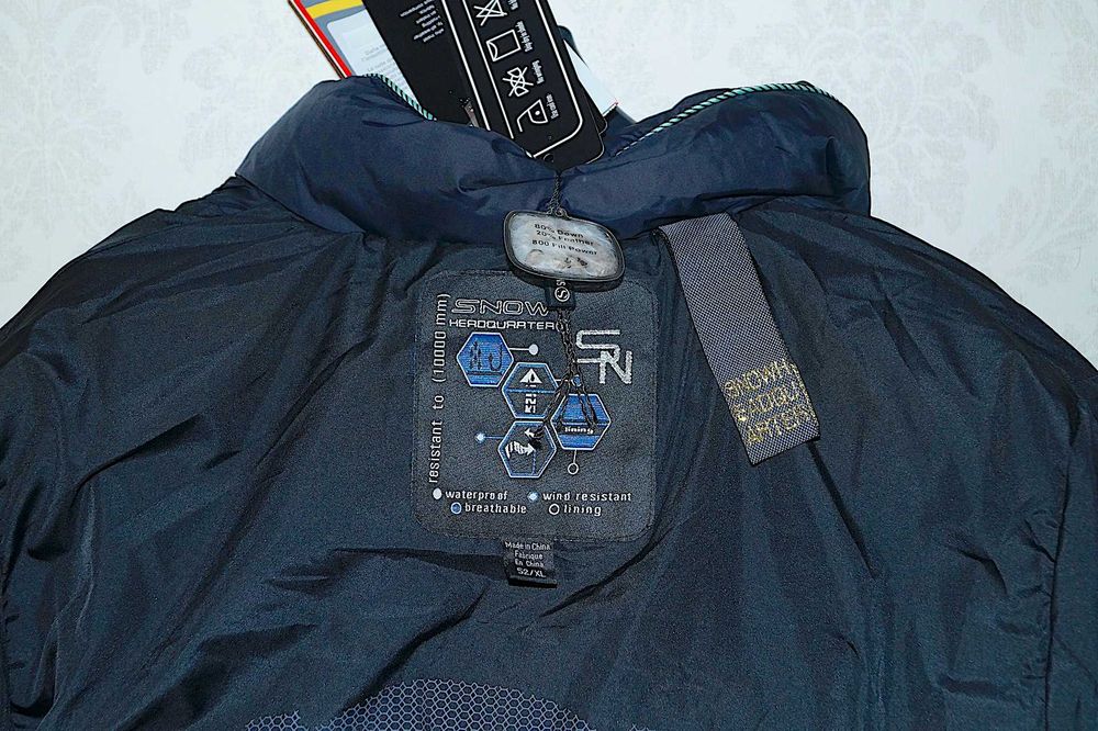 Новий пуховик Snow Headquarter 0105 XL 80/20% пух/перо унісекс 50-52