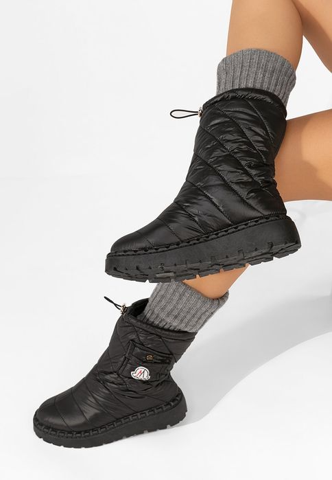 Czarne Śniegowce Damskie R 41