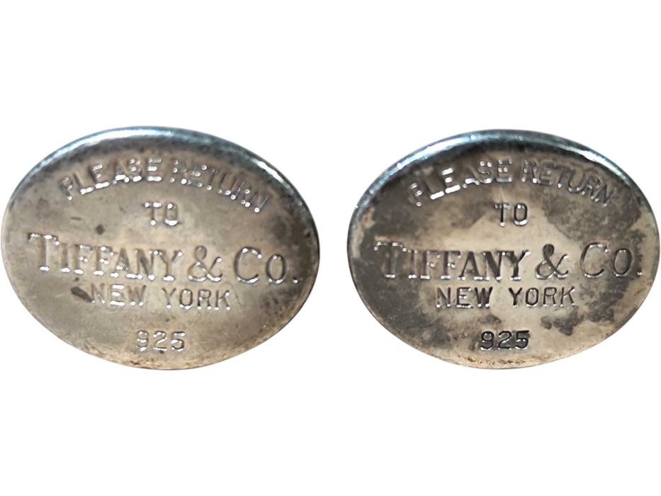 Srebrne Spinki do mankietów 925/13,5 g w stylu "Return to..."