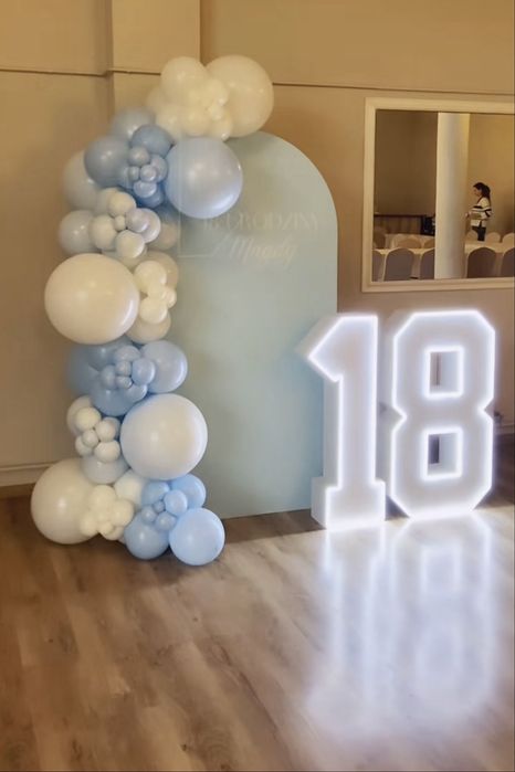 Cyfry LED 18 podświetlana na Urodziny wynajem | idealne do zdjęć