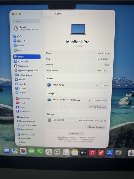 Apple Macbook Pro 16.2 дюйма M1 Pro 16/512