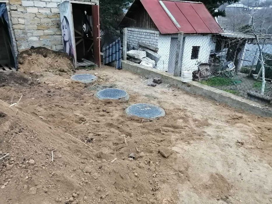 Выгребная яма. Сливная яма ПОД КЛЮЧ. Копание траншей, канализация