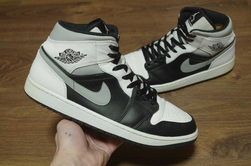 Зимові хайтопи Nike Air Jordan 1 mid white shadow 46 розмір ідеал стан