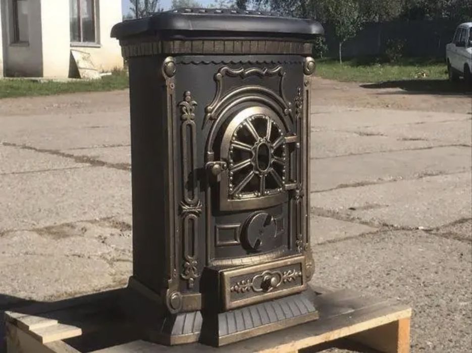 Печка чугунная Ingrid Koza Буржуйка камин топка! Піч камін пічка Bonro