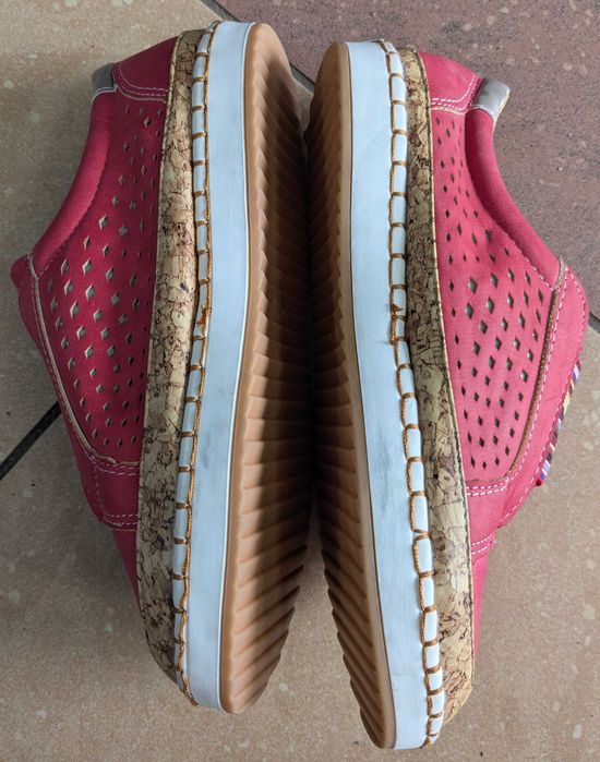 Wygodne buty ortopedyczne tenisówki espadryle czerwone rozm. 39