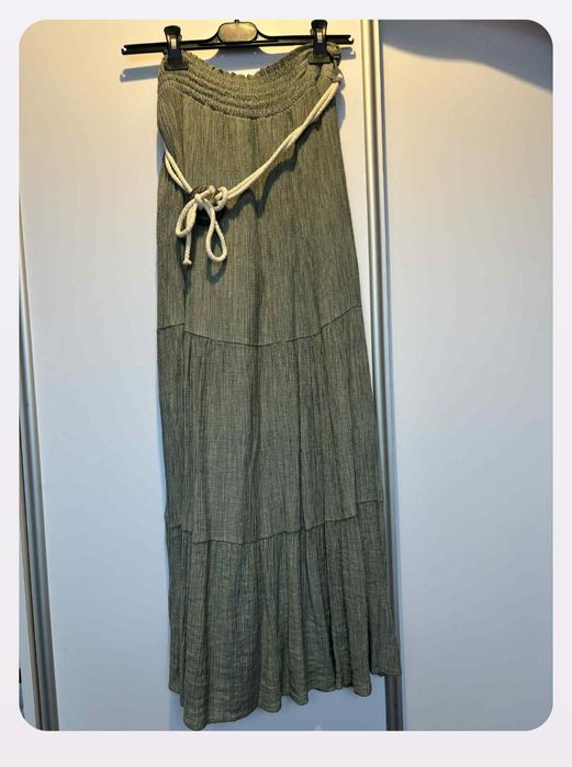 Khaki długa spódnica maxi boho – rozmiar uniwersalny” S/M/L