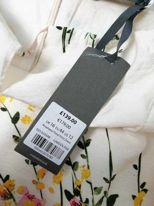 Длинное хлопковое Платье с открытыми плечами Mint Velvet