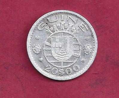 GUINÉ  EX-COLONIA   20 ESCUDOS  1952     PRATA