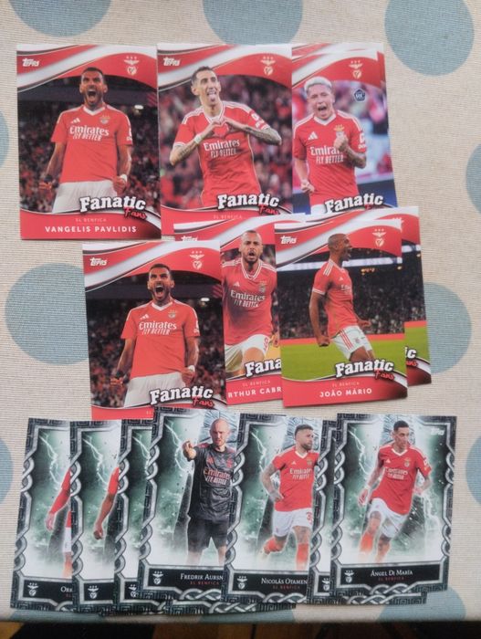 Cartas de futebol da Topps Benfica Fan Set 2024/25