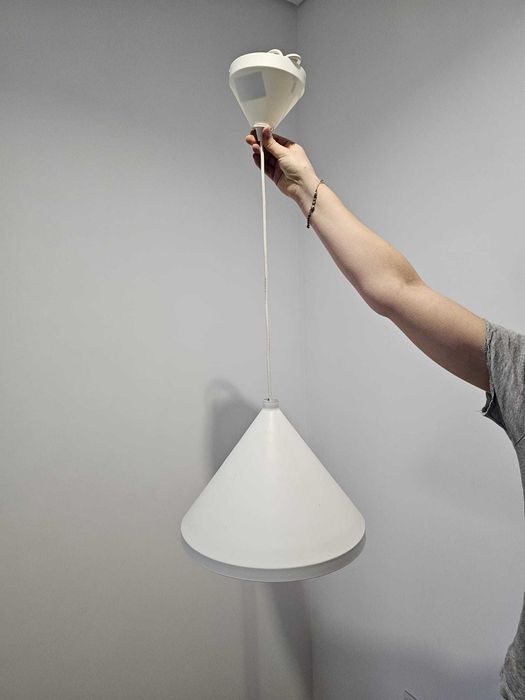 2 Candeeiros suspenso teto c/lâmpada, branco, 38 cm IKEA