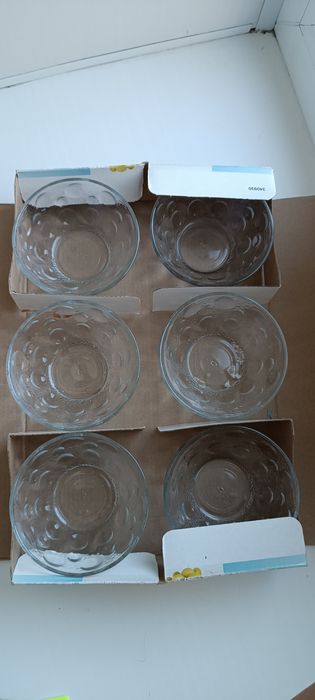 Набір із 6 скляних салатників