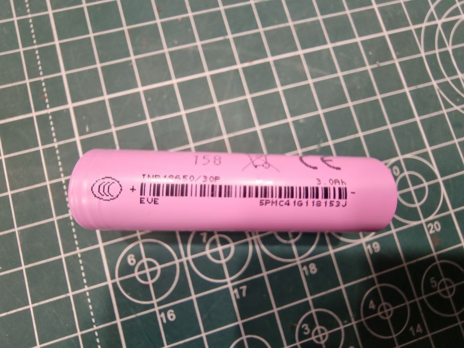 Аккумулятор  EVE INR18650-30P 3000mAh 25A Li-ion високотоковый