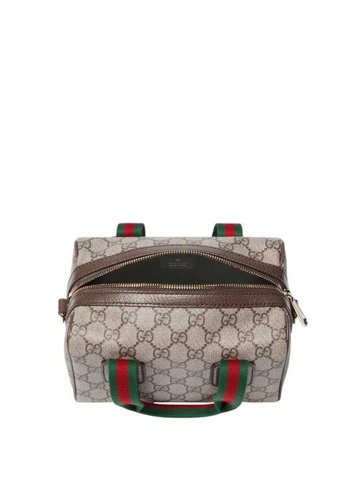 Сумка Gucci Mini GG Handbag Soft Monogram Coated Fabric Beige/Dark Bro