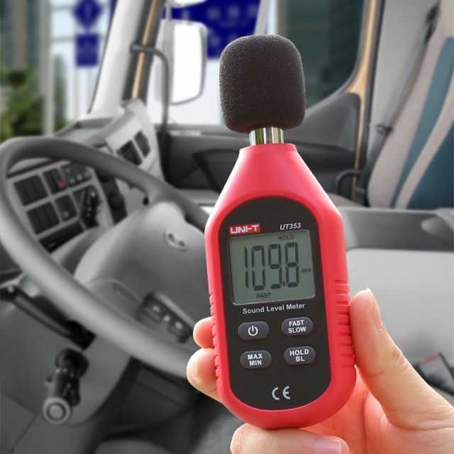 SONOMIERZ Tester Miernik dźwięku decybelomierz ZESTAW baterie UNI-T