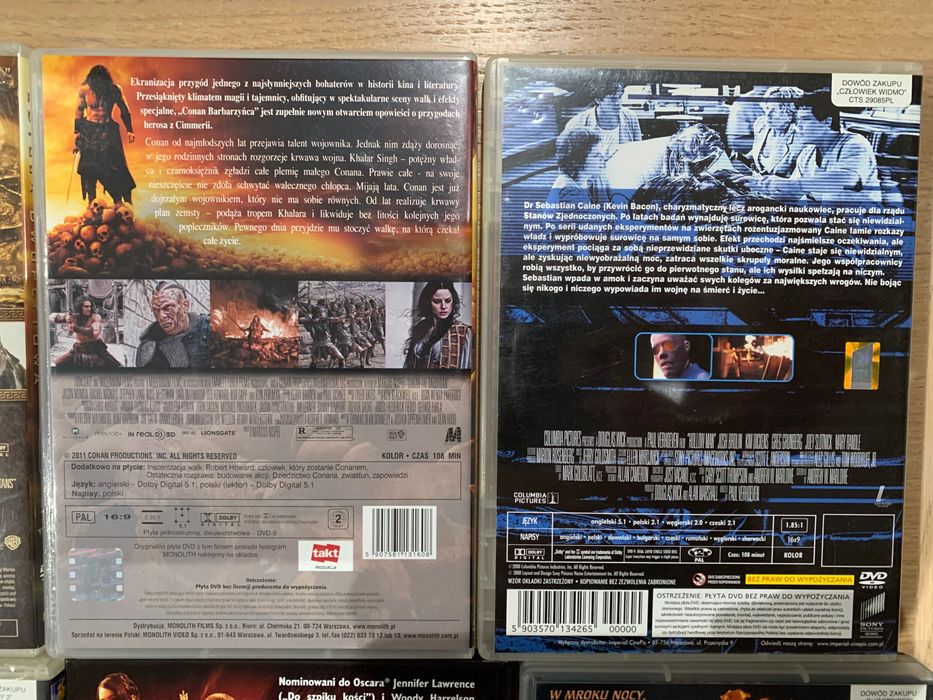Zestaw 8 filmów na DVD