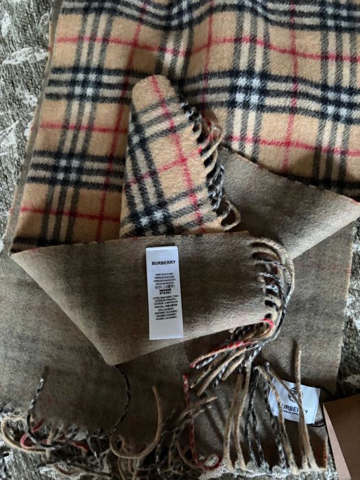 Burberry  klasyczny  Szal/szalik kaszmirowy dwustronny Vintage Check 100% kaszmir