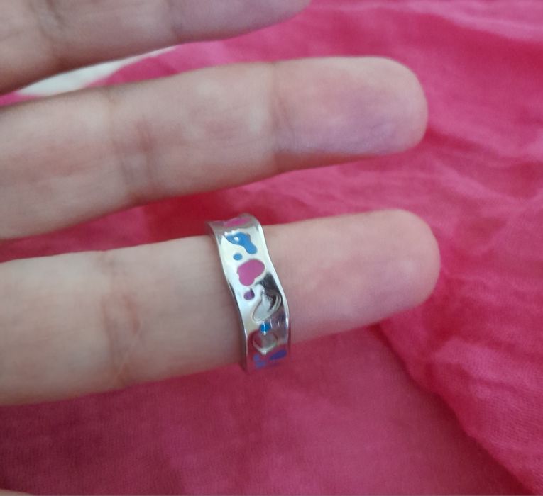 Anel em aço, marca Swatch, tamanho 6.