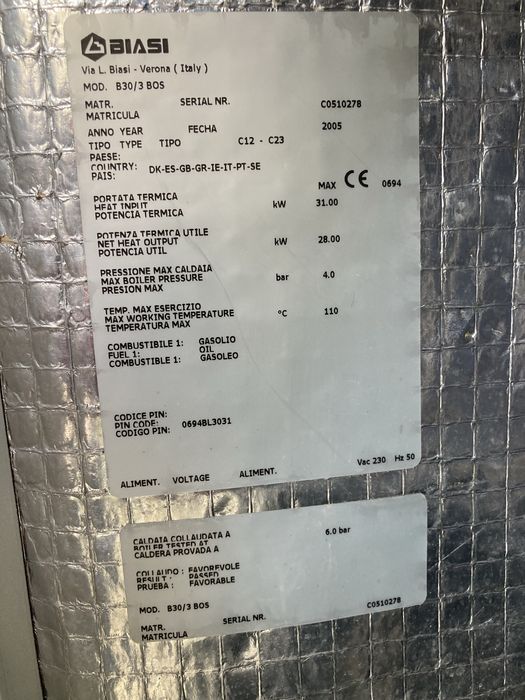 Caldeira de aquecimento central gasóleo