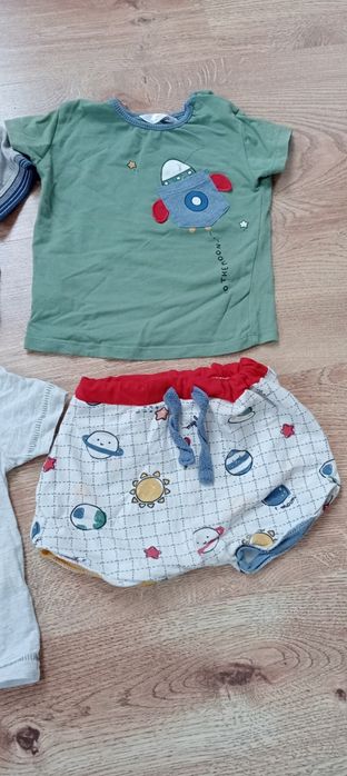 5 szt koszulek na krótki rękaw chłopięce rozmiar 74