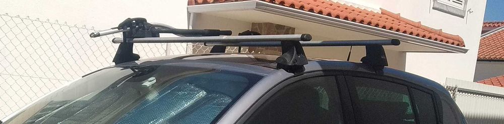 Mala Bermude 3300 c/  barras do tejadilho + porta bicicletas da Thule