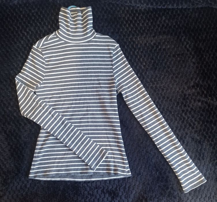 Szary golf w paski XS