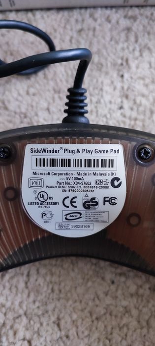 Gamepad Microsoft SideWinder USB (com caixa completa)