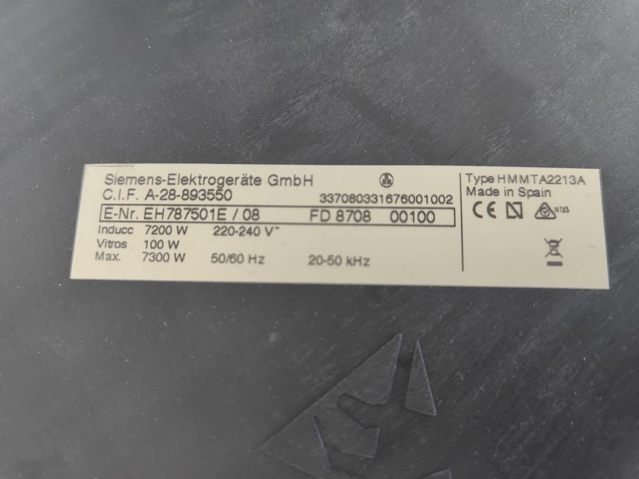 Placa de indução SIEMENS 80cm - Como nova