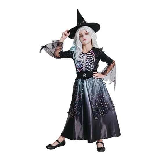 Przebranie kostium czarownica dla dziewczynki 110-120cm halloween