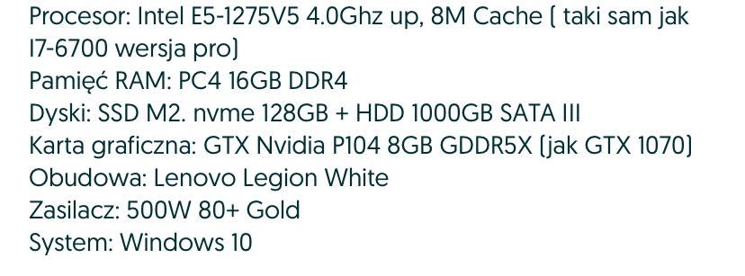 Komputer  dla gier (sprzedam odrazu z monitorem) 700 złotych