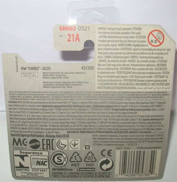 Hot Wheels - 95 Mazda RX-7 (laranja - 2020)