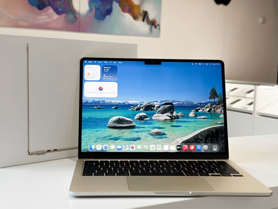 MacBook Air M2 8/256 GB Starlight Jak Nowy 100% bateria Sklep Gwarancja