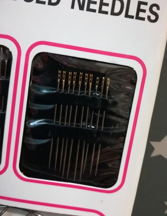 Igły do szycia ręcznego 35szt zestaw dla słabowidzących nowe