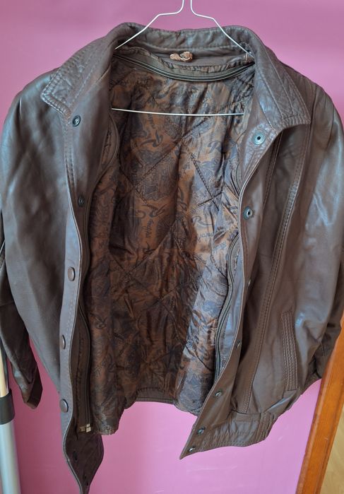 Kurtka skórzana - oldschoolowa - lata 90te