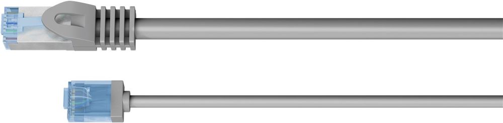 outlet 4x kabel sieciowy patchcord rj45 lan kat.6a ultra slim u/utp szary