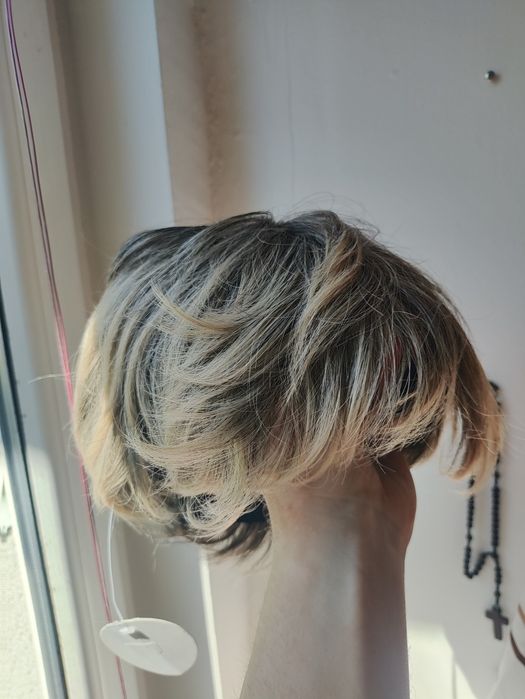 Peruka Blond Pasemka Krótkie Damskie Włosy dla Kobiet