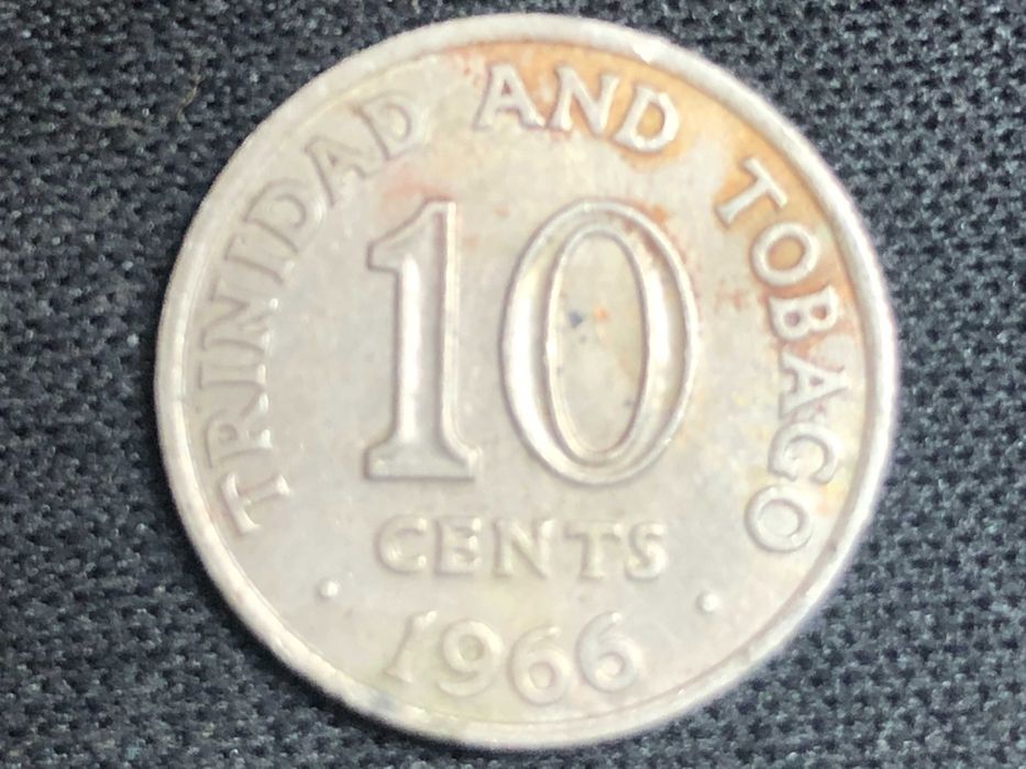 Moeda Trinidad e Tobago 10 cents 1966