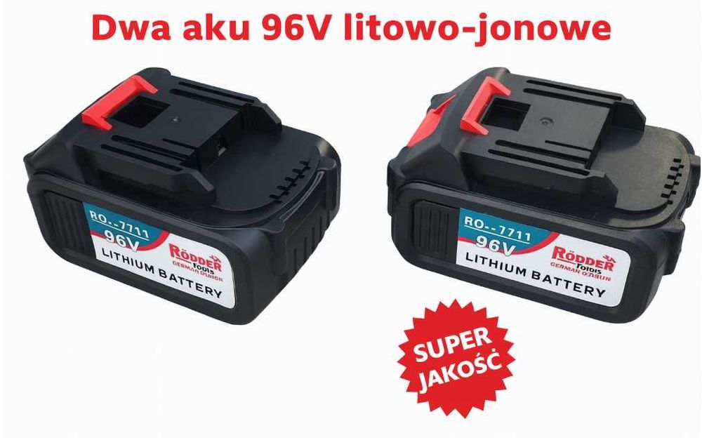 Piła łańcuchowa akumulatorowa 96V 2x AKU walizka 12" smarowanie