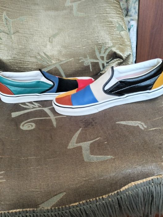 Кроссовки слипоны Vans Classic Slip-On Patchwork кожа замша 44,45,46