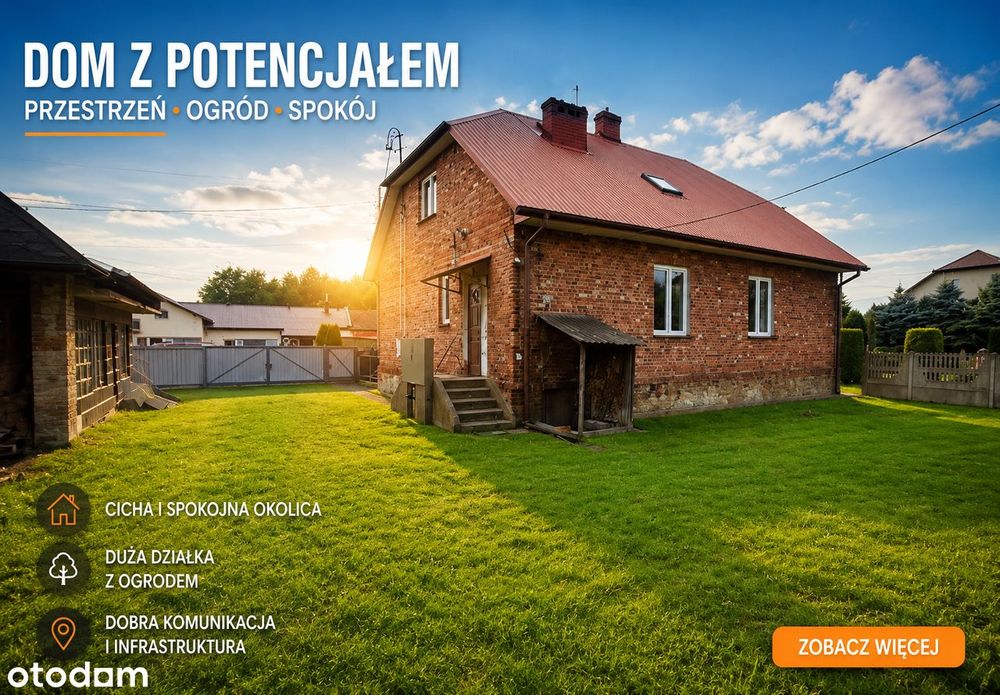 Urokliwy dom z działką 6900 m², 3 pokoje na sprzedaż.